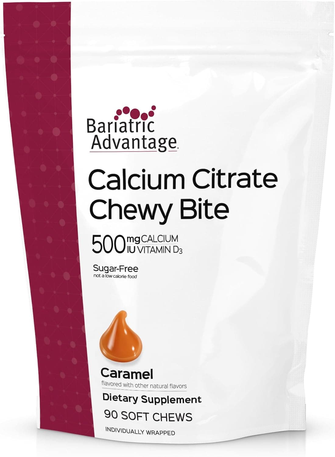 Bariatric Advantage Calcium Citrate Chewy Bite, Caramel (90 Count)