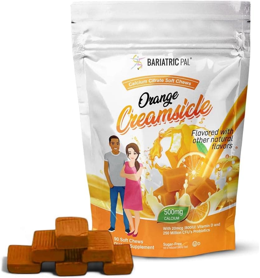 BariatricPal Calcium Citrate Soft Chews, Orange Creamsicle (90 Count)