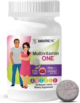 BariatricPal Multivitamin ONE, Mixed Berry (30 Chewable Tablets)