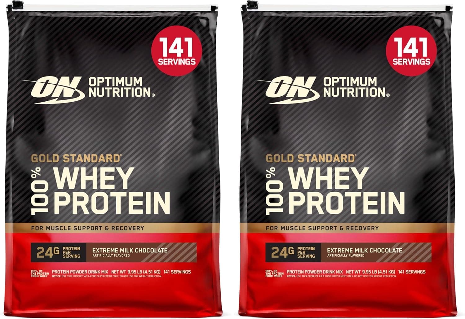 Gold Standard 100% Whey - Extreme Milk Chocolate (10 Pound, Pack of 2)