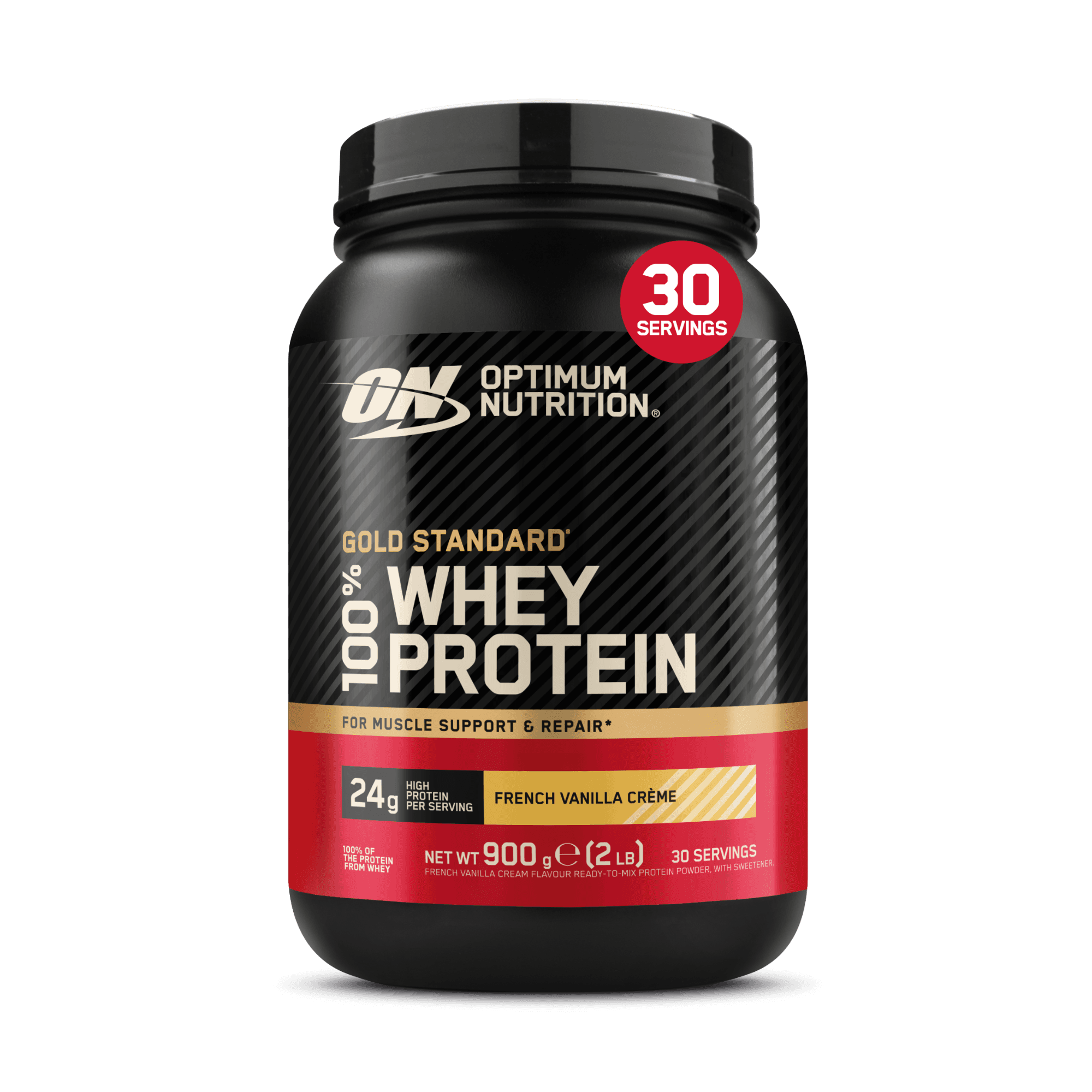 Gold Standard 100% Whey - French Vanilla Crème (2 Pound, Pack of 6)