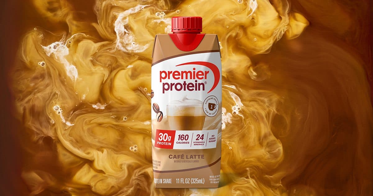 Premier Protein Shake, Café Latte with Caffeine (11 Fl Oz, Pack of 4)