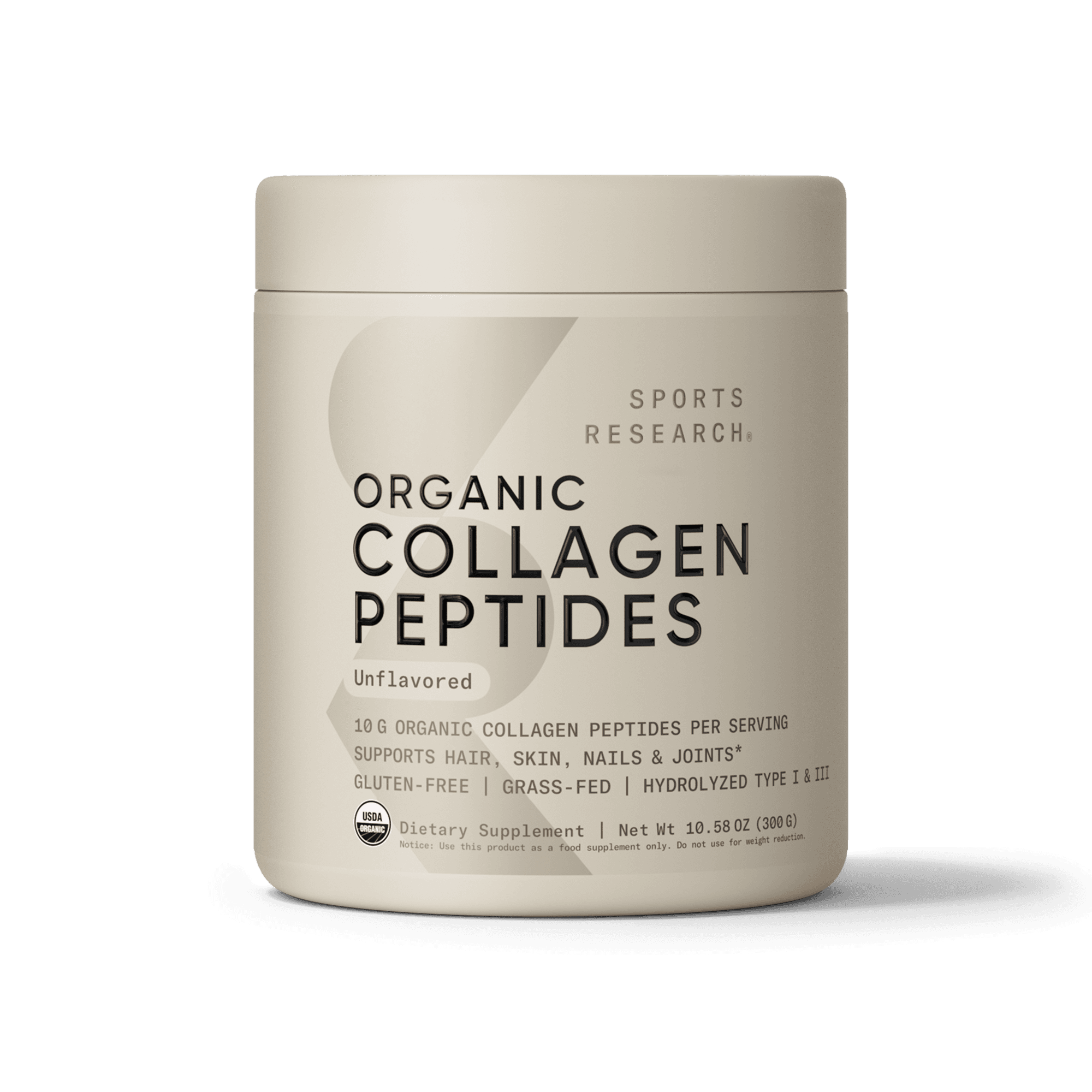 Organic Collagen Peptides, Unflavored (30 Servings)