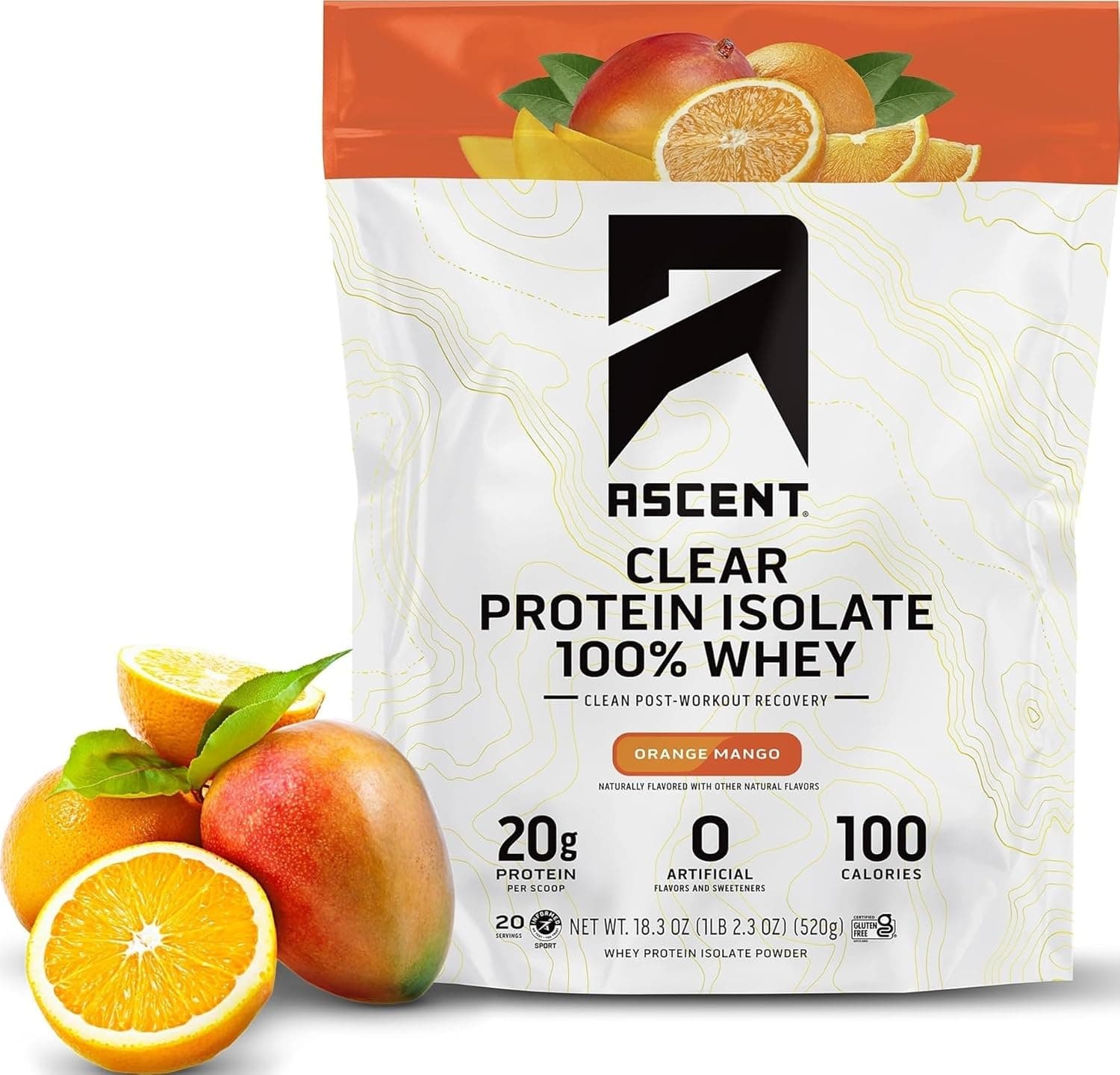 100% Clear Whey Protein Isolate - Orange Mango