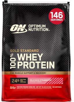 Gold Standard 100% Whey - Delicious Strawberry (10 Pound)